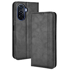Leather Case Stands Flip Cover Holder BY4 for Huawei Nova Y70 Plus Black