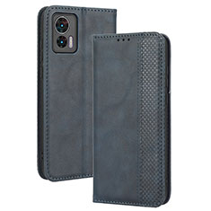 Leather Case Stands Flip Cover Holder BY4 for Motorola Moto Edge 30 Lite 5G Blue