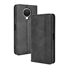 Leather Case Stands Flip Cover Holder BY4 for Nokia 6.3 Black