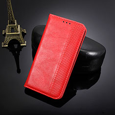 Leather Case Stands Flip Cover Holder BY4 for Nokia C30 Red