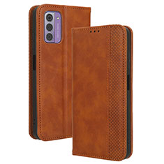 Leather Case Stands Flip Cover Holder BY4 for Nokia C300 Brown