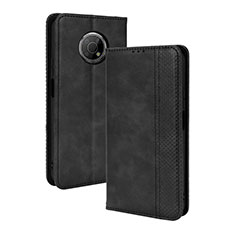 Leather Case Stands Flip Cover Holder BY4 for Nokia G300 5G Black