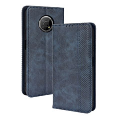 Leather Case Stands Flip Cover Holder BY4 for Nokia G300 5G Blue