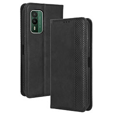 Leather Case Stands Flip Cover Holder BY4 for Nokia XR21 Black