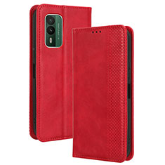 Leather Case Stands Flip Cover Holder BY4 for Nokia XR21 Red