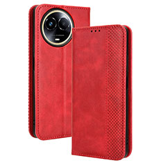 Leather Case Stands Flip Cover Holder BY4 for Realme 11 5G Red