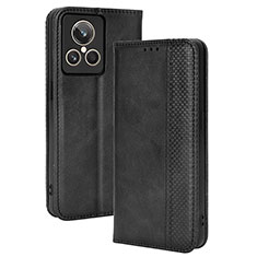 Leather Case Stands Flip Cover Holder BY4 for Realme GT2 Master Explorer Black