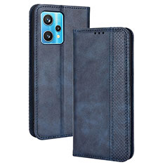 Leather Case Stands Flip Cover Holder BY4 for Realme Narzo 50 Pro 5G Blue