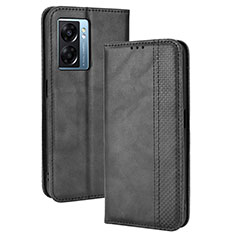 Leather Case Stands Flip Cover Holder BY4 for Realme V23 5G Black