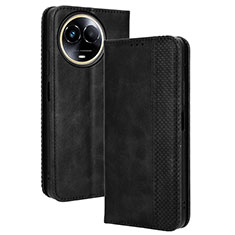 Leather Case Stands Flip Cover Holder BY4 for Realme V50s 5G Black