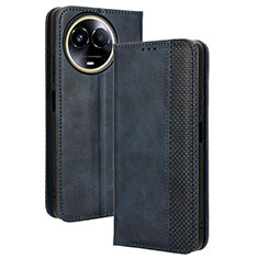 Leather Case Stands Flip Cover Holder BY4 for Realme V50s 5G Blue