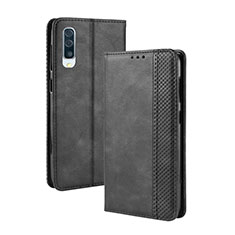 Leather Case Stands Flip Cover Holder BY4 for Samsung Galaxy A30S Black