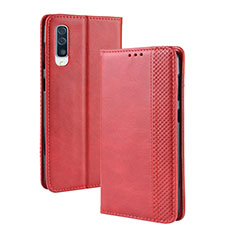 Leather Case Stands Flip Cover Holder BY4 for Samsung Galaxy A30S Red
