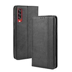 Leather Case Stands Flip Cover Holder BY4 for Samsung Galaxy A70S Black