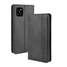 Leather Case Stands Flip Cover Holder BY4 for Samsung Galaxy A81 Black