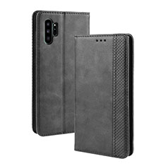 Leather Case Stands Flip Cover Holder BY4 for Samsung Galaxy Note 10 Plus 5G Black