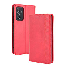 Leather Case Stands Flip Cover Holder BY4 for Samsung Galaxy Quantum2 5G Red