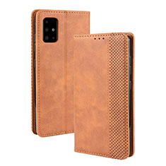 Leather Case Stands Flip Cover Holder BY4 for Samsung Galaxy S20 Ultra Brown