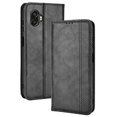 Leather Case Stands Flip Cover Holder BY4 for Samsung Galaxy XCover 6 Pro 5G Black