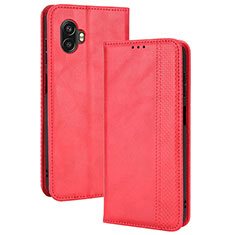 Leather Case Stands Flip Cover Holder BY4 for Samsung Galaxy XCover 6 Pro 5G Red