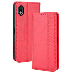 Leather Case Stands Flip Cover Holder BY4 for Sony Xperia Ace III Red