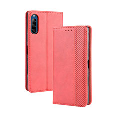 Leather Case Stands Flip Cover Holder BY4 for Sony Xperia L4 Red