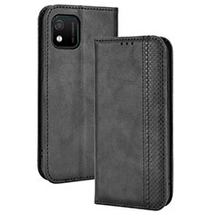 Leather Case Stands Flip Cover Holder BY4 for Wiko Y52 Black