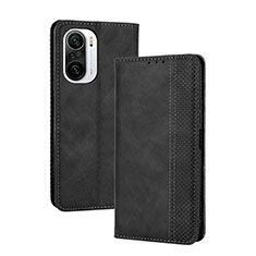 Leather Case Stands Flip Cover Holder BY4 for Xiaomi Mi 11i 5G Black