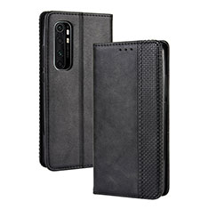 Leather Case Stands Flip Cover Holder BY4 for Xiaomi Mi Note 10 Lite Black