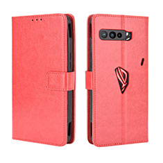 Leather Case Stands Flip Cover Holder BY5 for Asus ROG Phone 3 Red