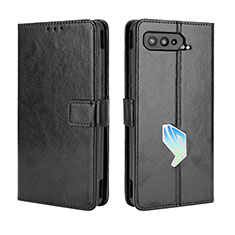Leather Case Stands Flip Cover Holder BY5 for Asus ROG Phone 5 Ultimate Black