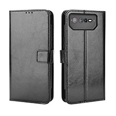 Leather Case Stands Flip Cover Holder BY5 for Asus ROG Phone 6 Black