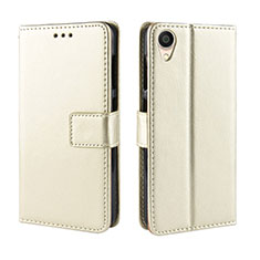 Leather Case Stands Flip Cover Holder BY5 for Asus ZenFone Live L2 ZA550KL Gold