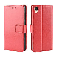 Leather Case Stands Flip Cover Holder BY5 for Asus ZenFone Live L2 ZA550KL Red