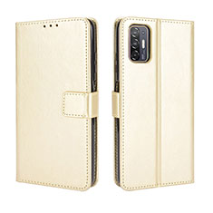 Leather Case Stands Flip Cover Holder BY5 for HTC Desire 21 Pro 5G Gold