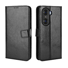 Leather Case Stands Flip Cover Holder BY5 for Huawei Honor 60 5G Black