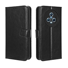 Leather Case Stands Flip Cover Holder BY5 for Huawei Honor Magic5 5G Black