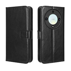 Leather Case Stands Flip Cover Holder BY5 for Huawei Honor Magic5 Lite 5G Black