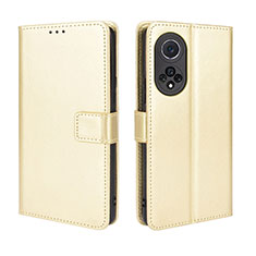 Leather Case Stands Flip Cover Holder BY5 for Huawei Nova 9 Pro Gold