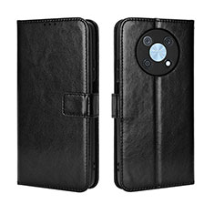 Leather Case Stands Flip Cover Holder BY5 for Huawei Nova Y90 Black