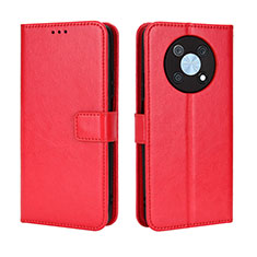 Leather Case Stands Flip Cover Holder BY5 for Huawei Nova Y90 Red