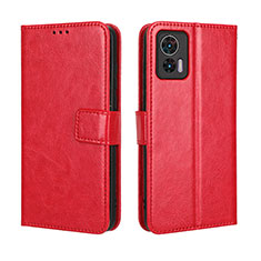 Leather Case Stands Flip Cover Holder BY5 for Motorola Moto Edge 30 Neo 5G Red