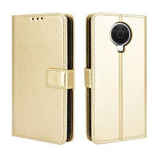 Leather Case Stands Flip Cover Holder BY5 for Nokia 6.3 Gold
