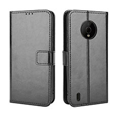 Leather Case Stands Flip Cover Holder BY5 for Nokia C200 Black