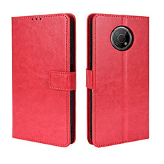 Leather Case Stands Flip Cover Holder BY5 for Nokia G300 5G Red