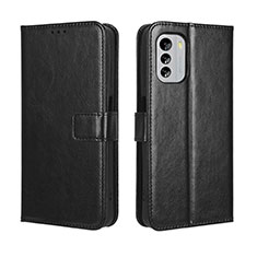 Leather Case Stands Flip Cover Holder BY5 for Nokia G60 5G Black