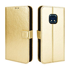 Leather Case Stands Flip Cover Holder BY5 for Nokia XR20 Gold