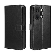 Leather Case Stands Flip Cover Holder BY5 for OnePlus Ace 2V 5G Black