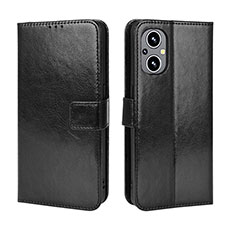 Leather Case Stands Flip Cover Holder BY5 for OnePlus Nord N20 5G Black