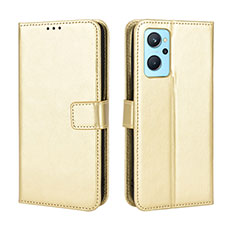 Leather Case Stands Flip Cover Holder BY5 for Oppo K10 4G Gold